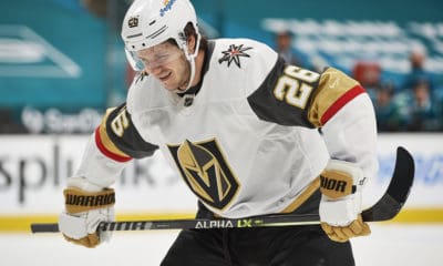 Mattias Janmark readies for faceoff