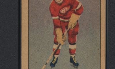 A 1951 Parkhurst Gordie Howe rookie trading card,rated a PSA 8.5, sold for more than $210,000 at a recent auction.